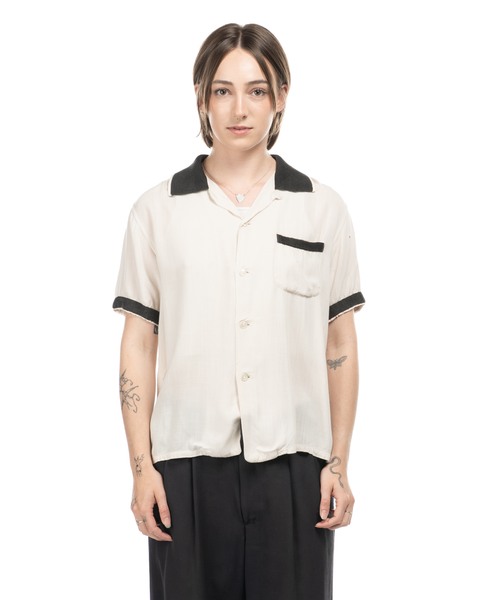 1960s Cotton Trimmed Loop-Collar Shirt