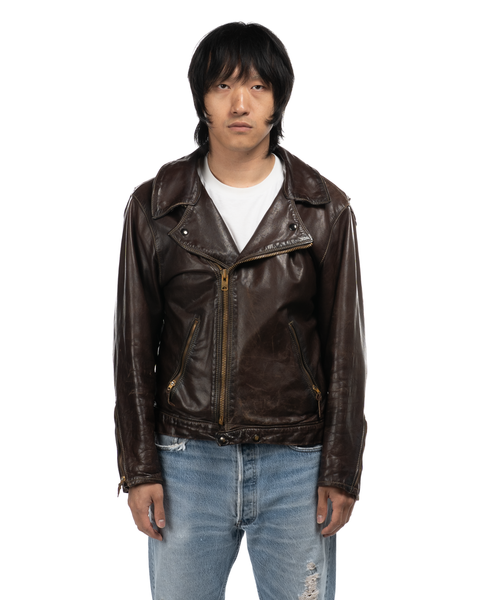 1970s Leather Moto Jacket