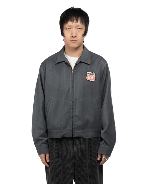60's Boxy Lee Shiny-Twill Gas Station Jacket - XL