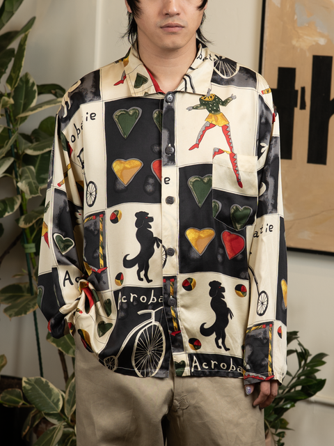 1980s Silk Circus Shirt