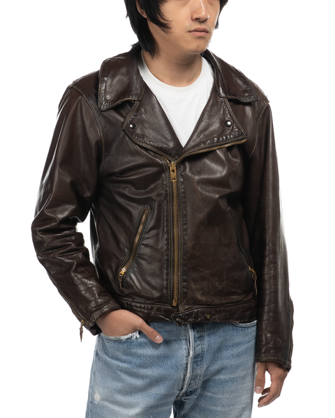 1970s Leather Moto Jacket