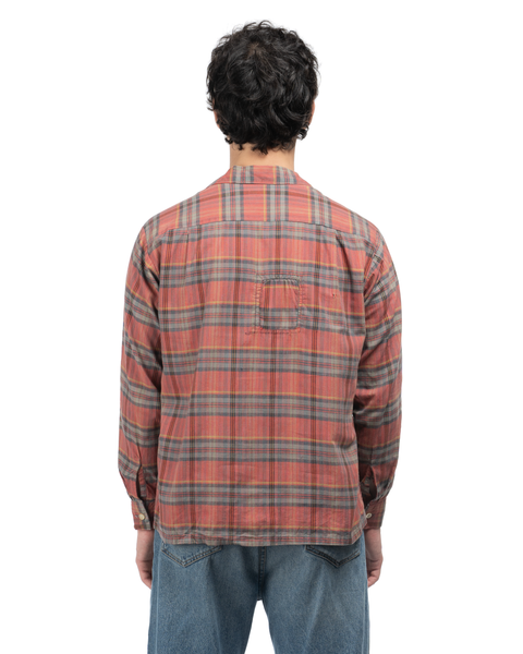 60's Pilgrim Patched Plaid Loop Collar - Large