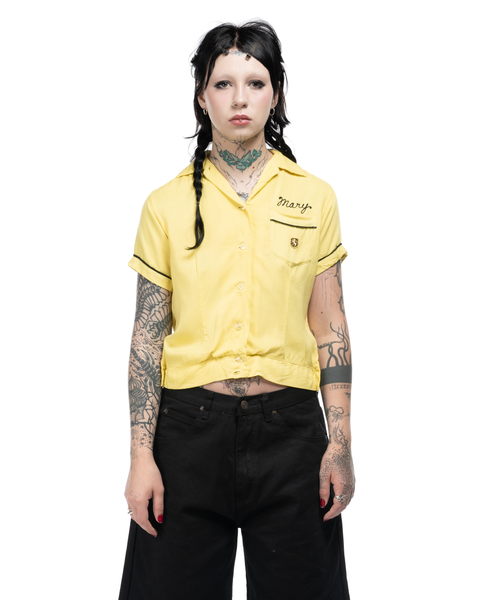 1960s Rayon Automotive Bowling Shirt