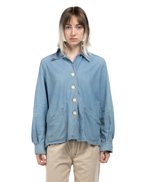 1960s Sailing Blues Chambray Chore Jacket