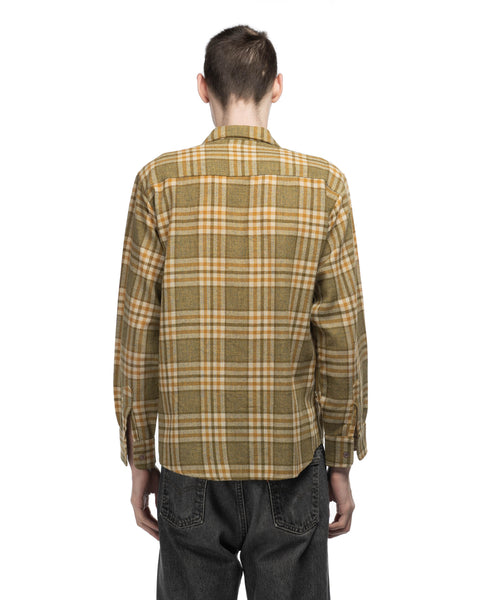 60's Plaid Wool Shirt - XL