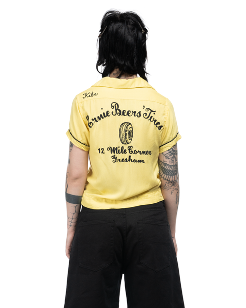 1960s Rayon Automotive Bowling Shirt