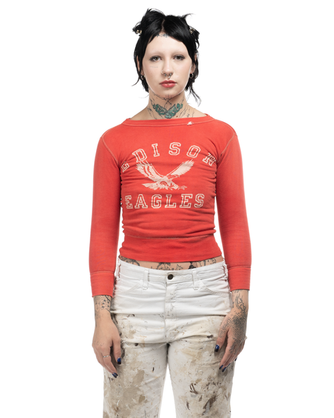 1950s Edison Eagles Flock Print Sweatshirt