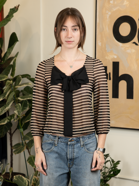 1990s Sheer Bow Top