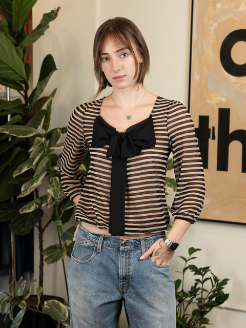 1990s Sheer Bow Top