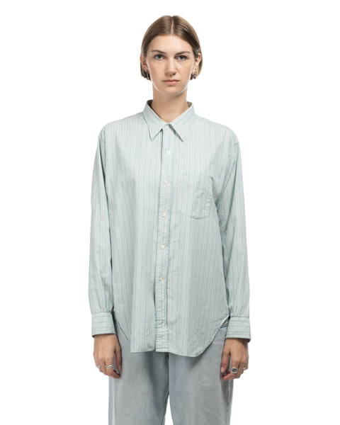 1940s Striped Button-Up Shirt