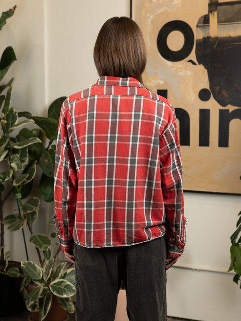 1950s Sherpa Lined Cotton Flannel