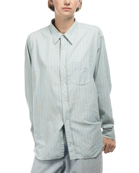 1940s Striped Button-Up Shirt