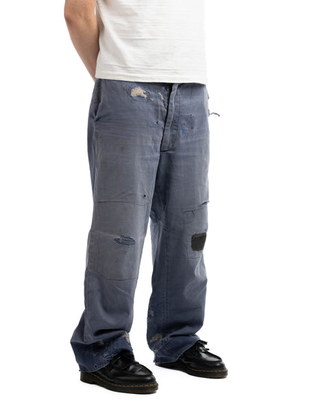 50’s Thrashed & Repaired Rail Chief Work Pants - 36” x 27”