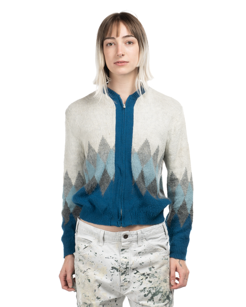 1960s Brent Mohair Zip-Cardigan