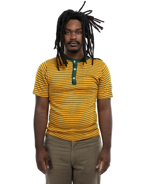 70's Striped Henley Tee - Small