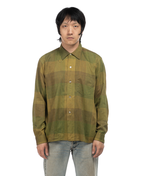 1960s Plaid Button-Up Shirt