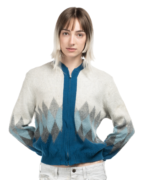 1960s Brent Mohair Zip-Cardigan