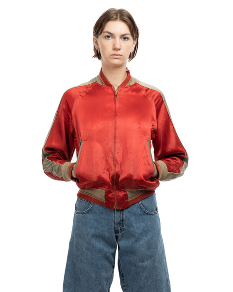 50's Satin Bomber Jacket - Medium