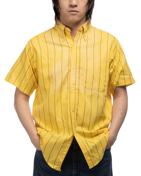 60's Faded Striped Oxford Shirt - Medium
