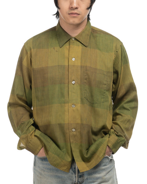 1960s Plaid Button-Up Shirt
