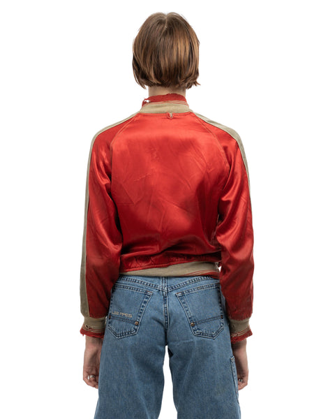 50's Satin Bomber Jacket - Medium