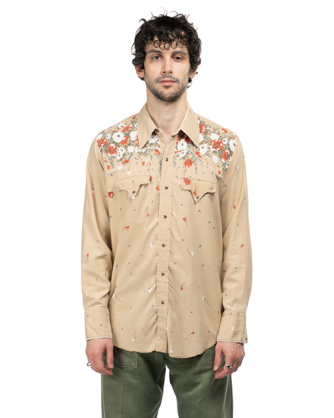 1970s Floral Western Shirt