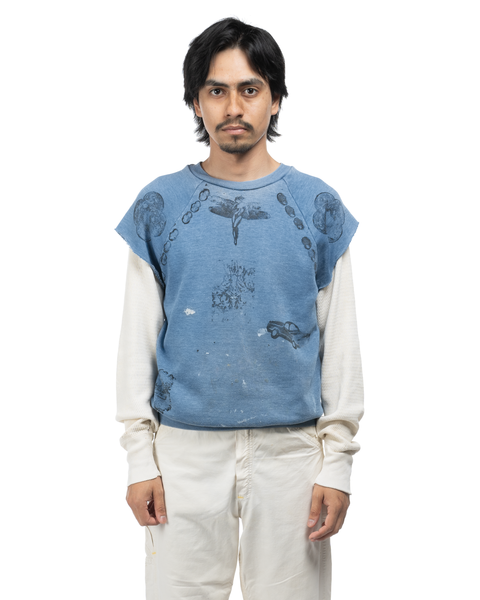 70's DJ Shortstop Printed Sweatshirt - Medium