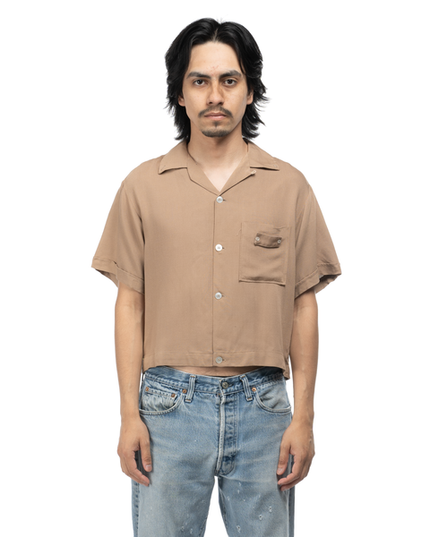 1960s Brent Rayon Loop-Collar Shirt