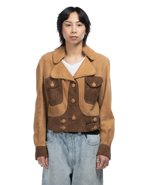1950s Big Button Suede Jacket