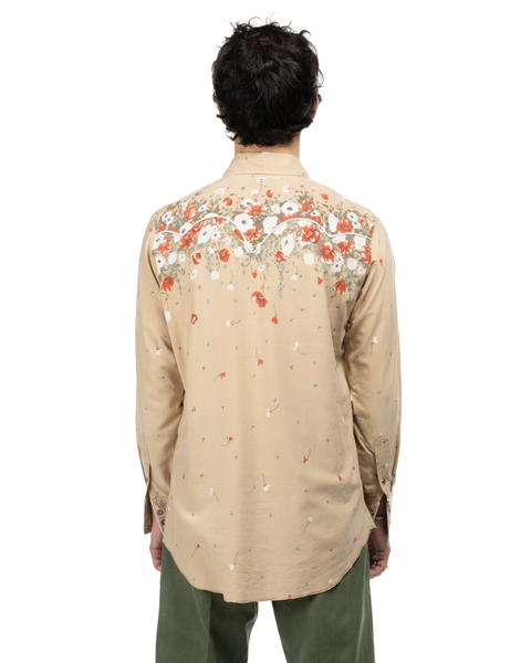 1970s Floral Western Shirt