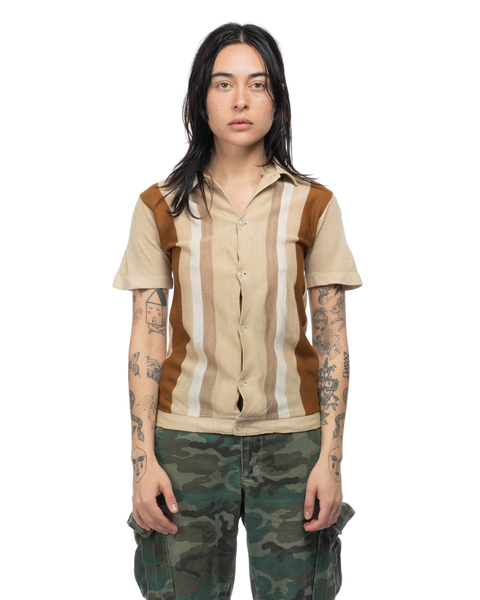 1960s Knit Button-Up Shirt