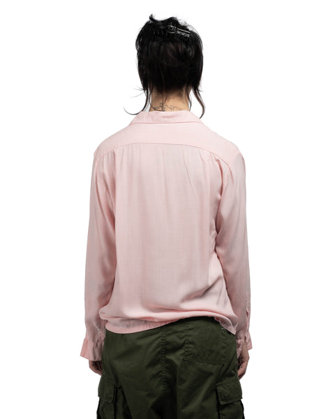 60's Gabardine Loop Collar Shirt - Medium