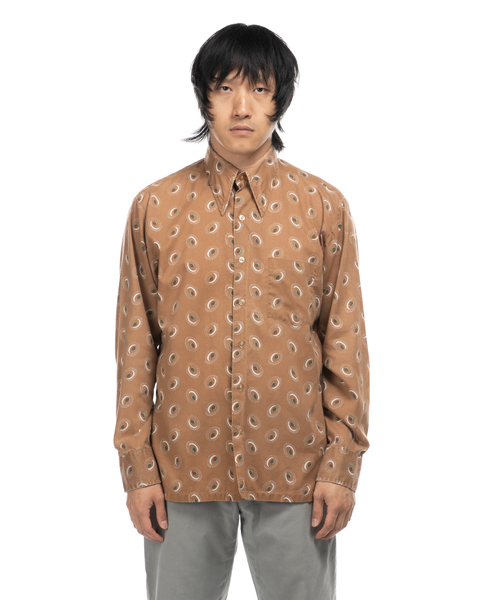 1970s Peacock Printed Shirt