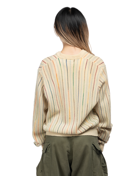 60s Striped Cardigan - Medium