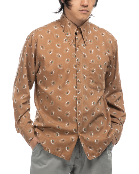1970s Peacock Printed Shirt