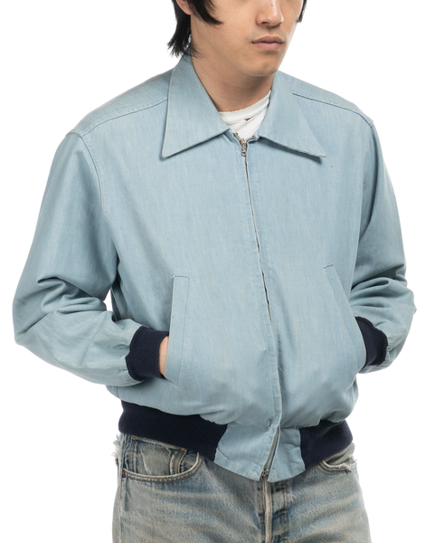 1960s Patched Denim Bomber Jacket