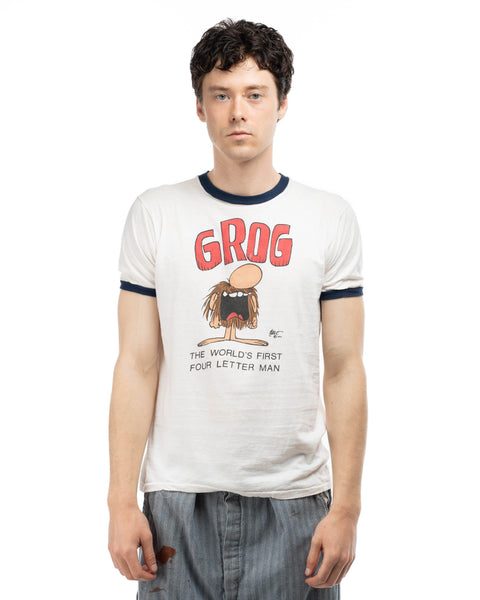 70's Champion Grog Flock Print OSU Tee - Large