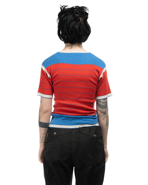 1960s Striped Wool Top