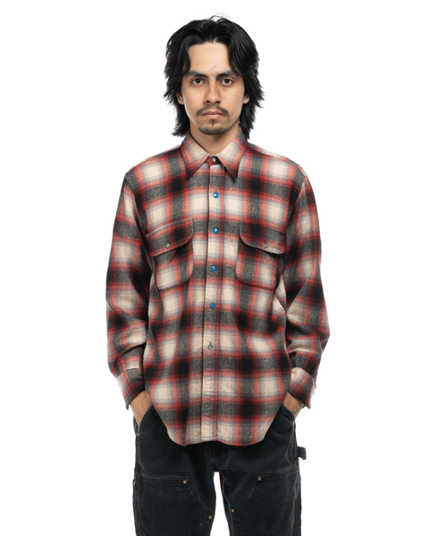 1960s Levi's Shadow Plaid Flannel Shirt