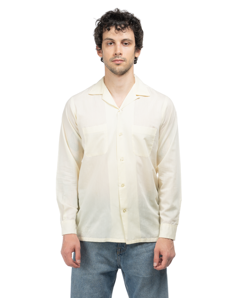 60's Tall Loop Collar Shirt - Large