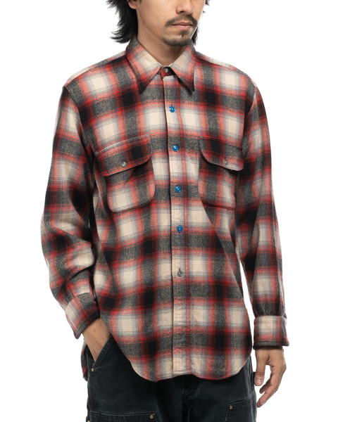 1960s Levi's Shadow Plaid Flannel Shirt