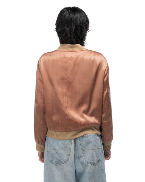40's Quilted Satin Bomber - Small