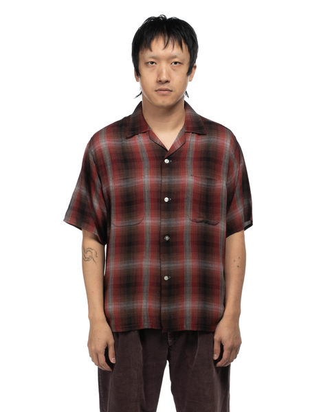 1950s Rayon Penney's Shadow Plaid Shirt