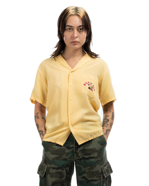 1970s Blondie Rayon Loop Collar Shirt