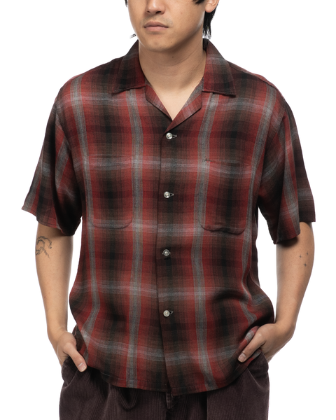 1950s Rayon Penney's Shadow Plaid Shirt