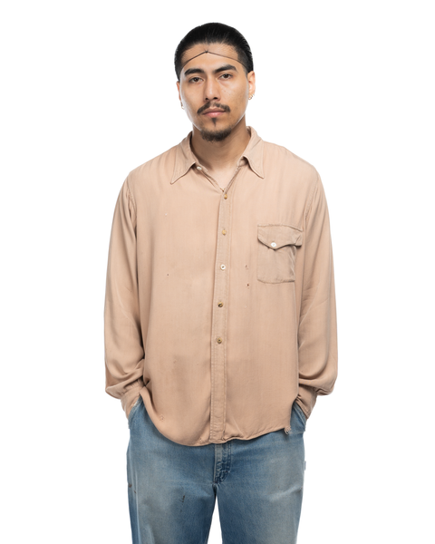 1940s Rayon Western Shirt