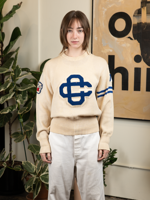 1960s Sand Knit Collegiate Sweater