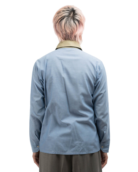 70's Asymmetrical Pocket Chambray Shirt - Medium