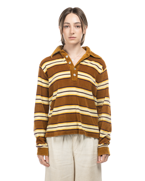 1970s Velvety Henley Sweatshirt