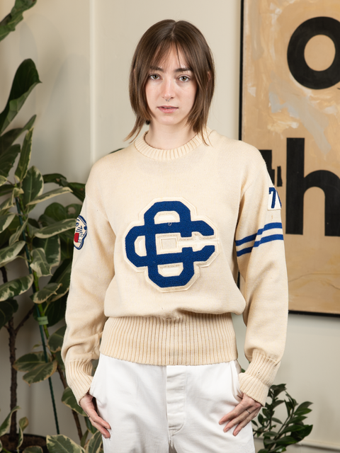 1960s Sand Knit Collegiate Sweater